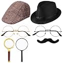 Jeyiour 8 Pcs Detective Costume Accessories for Adults