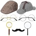 Jeyiour 8 Pcs Detective Costume Accessories for Adults