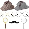 Jeyiour 8 Pcs Detective Costume Accessories for Adults