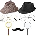 Jeyiour 8 Pcs Detective Costume Accessories for Adults