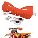 JFG RACING Dirt Bike Handguards,Motorcycle 7/8'' and 1 1/8'' Hand Guards Aluminum Universal for Dirt Pit Bike MX Motocross Supermoto Racing ATV Quad KAYO - Orange