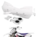 JFG RACING Dirt Bike Handguards,Motorcycle 7/8'' and 1 1/8'' Hand Guards Aluminum Universal for Dirt Pit Bike MX Motocross Supermoto Racing ATV Quad KAYO - White