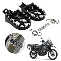 JFG RACING Motorcycle Footpegs Foot Pegs Pedals Rests CNC for KLR 650 KLR650 1987-2018 2021-2024 Black