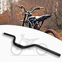JFG RACING Surron Handlebar,7075 Aluminum 31.8MM and 7/8" 22MM andHandle Bar Heightened for Sur Ron/Surron/Light Bee/X160/X260 Most of Bicycle Motorcycle Dirt Bike Motocross - Black