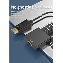 JGD PRODUCTS Display Port to Hdmi Adapter, 1080P Display Port Dp to Hdmi Cable Male to Female Port Support Video &amp; Audio Compatible with Computer, Pc, Monitor, Projector, HDTV (Not Bidirectional)