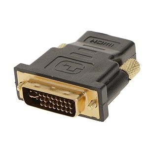 jgd products dvi 245 pin male to hdmi female adapter connector gold plated - black pack of 1