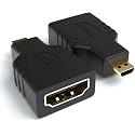 JGD PRODUCTS Micro HDMI Adapter, Female (Type-A) to Male (Type-D) for Raspberry Pi 4, Gold Plated Connector Converter (Not for Mobile Micro-USB) - Pack of 1