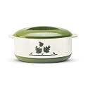 JGS Stainless Steel Hot Meal Serving Casserole Chapati Box Container with Plastic Cover for Kitchen Solid Roti Server (2000 ML)