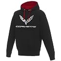 JH DESIGN GROUP Men's Chevy Corvette C7 Pullover Hoodie Red or Gray Hood Lining