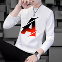 JH STYLE Printed Men Round Neck White