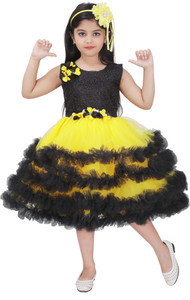 jhilikgarments girls midiknee length festivewedding dress multicolor sleeveless
