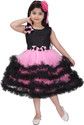 JhilikGarments Girls Midi/Knee Length Festive/Wedding Dress (Black, Sleeveless)