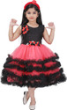 JhilikGarments Girls Midi/Knee Length Festive/Wedding Dress (Multicolor, Sleeveless)