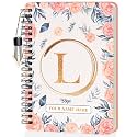 Jhingalala Diaries - A5 Hardbound Initial Letter L Wiro Notebook Diary with Customise Name I Personalise Spiral Notebook With Planner and Calendar 2024 I 160 Undated Ruled Pages (Initial L)