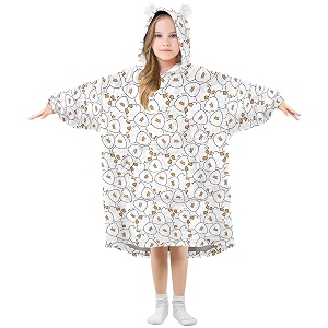 wearable blankets for kids soft warm cozy oversized blanket hoodie gifts 3-14 y boys girls teens with pocket