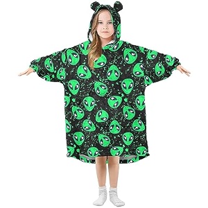 wearable blankets for kids soft warm cozy oversized blanket hoodie gifts 3-14 y boys girls teens with pocket