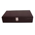 Crocodile Finish Faux PU Watch Box for 12 Watches (Brown Croco)
