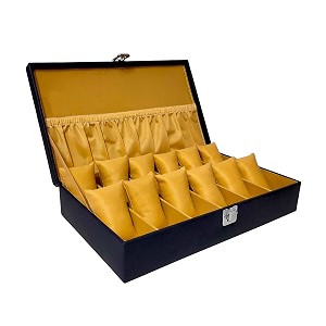 faux pu men and women watch boxwatch casewatch organizer for 12 watches royal blue pu