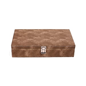 men and women distress finish canvas watch boxwatch casewatch organizer for 12 watches caramel brown