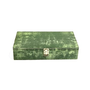 men and women distress finish canvas watch boxwatch casewatch organizer for 12 watches lime green