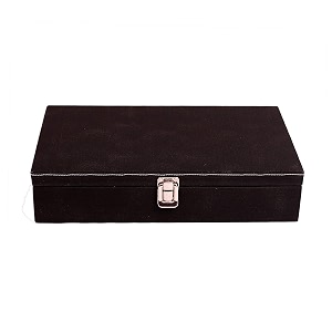 men and women distress finish canvas watch boxwatch casewatch organizer for 12 watches black