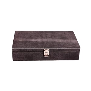 men and women distress finish canvas watch boxwatch casewatch organizer for 12 watches grey
