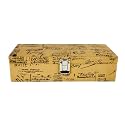 Men and Women Distress Finish Canvas Watch Box|Watch Case|Watch Organizer for 5 Watches (Wheat Brown)