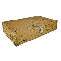 Men and Women Distress Finish Canvas Watch Box/Watch Case/Watch Organizer for 12 Watches (Wheat Brown)