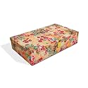 Men and Women Premium Wrist Watch Storage Box/Display Case Organizer/Watch Box/Watch Organizer/Watch case for 12 Watches (Orange flower)