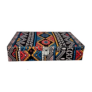men and women vibrant print suede fabric watch boxwatch casewatch organizer for 12 watches feather multicolor