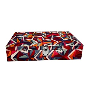 men and women vibrant print watch boxwatch casewatch organizer for 12 watches abstract