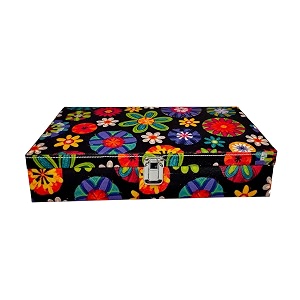men and women vibrant print watch boxwatch casewatch organizer for 12 watches multi flower