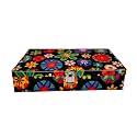 Men and Women Vibrant Print Watch Box/Watch Case/Watch Organizer for 12 Watches (Multi Flower)