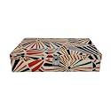 Men and Women Vibrant Print Watch Box/Watch Case/Watch Organizer for 12 Watches (Circle Stripes)