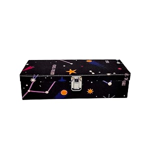vibrant print men and women watch case watch box  watch organizer for 5 watches galaxy