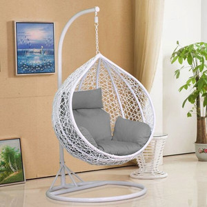 jhula king premium hammock swing with stand white with greysilver cushions steel large swing