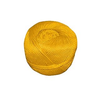 rope 25 mm nylon clothing line string rope for clothes drying twisted multi ferrous multipurpose outdoor - cloth length- 50 m- mustard