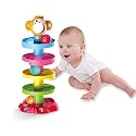 JIADA Swirl Ball Ramp Educational Toy Puzzle Rolling Ball | ABS Material, Non Toxic, (12 mm x 25 mm), Bright Multi Colors