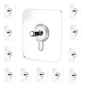 jialto 10 pcs heavy duty strong nail hooks for wall without drillingself adhesive hooks for wall hanging screw sticker wall hook clockkitchen accessories items