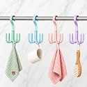 JIALTO 4 Pcs Multi-Function 360 Degree Rotatable 4 Claw Hook Closet Hanging Organizer Hangers for Closet Organizer, Clothes Hangers with 4 Claws (Multicolor)