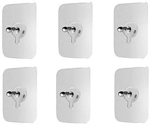 jialto 6 pcs adhesive nails wall poster non-trace stick wall hook adhesive nail hook 6