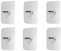 JIALTO 6 Pcs Adhesive Nails Wall Poster Non-Trace Stick Wall Hook, Adhesive Nail Hook 6