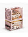 JIALTO Big Makeup Organizer Cabinet with Door Drawer Vanity Storage Box Cosmetic Organizer Vanity Box