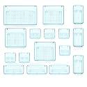 JIALTO 6-Piece Acrylic Drawer Organizer Tray Set – Clear Plastic Storage Bins for Makeup, Jewelry, Kitchen, Office, Bathroom &amp; Dressing Table Drawer Organizer (Sea Blue)