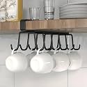 JIALTO 1 Pcs Double-Row 12 Hooks for Kitchen Storage - Cupboard Hanging Organizer for Coffee, Tea Cups, Towels, and More | Versatile Metal Hooks for Home, Office