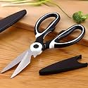 JIALTO Multipurpose Kitchen Scissors For Home & Gardening Needs|High Grade Stainless Steel Blades|Precision Ground Edge|K024| BLACK