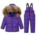 JiAmy Kids 2-Piece Snowsuit Puffer Jacket and Snow Pants