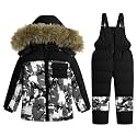 JiAmy Kids 2-Piece Snowsuit Puffer Jacket and Snow Pants