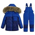 JiAmy Kids 2-Piece Snowsuit Puffer Jacket and Snow Pants