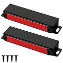 Jiayi 2 Pack Cabinet Door Magnet Heavy Duty 90 LBS Magnetic Catch Black Stainless Steel Strong Magnetic Catch for Kitchen Cupboard Wardrobe Closet Drawer Closing